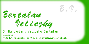 bertalan veliczky business card